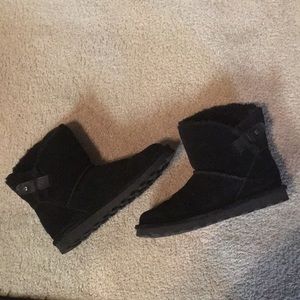 Bearpaw Black Margaret Waterpoff Ugg Style Boot Size 6